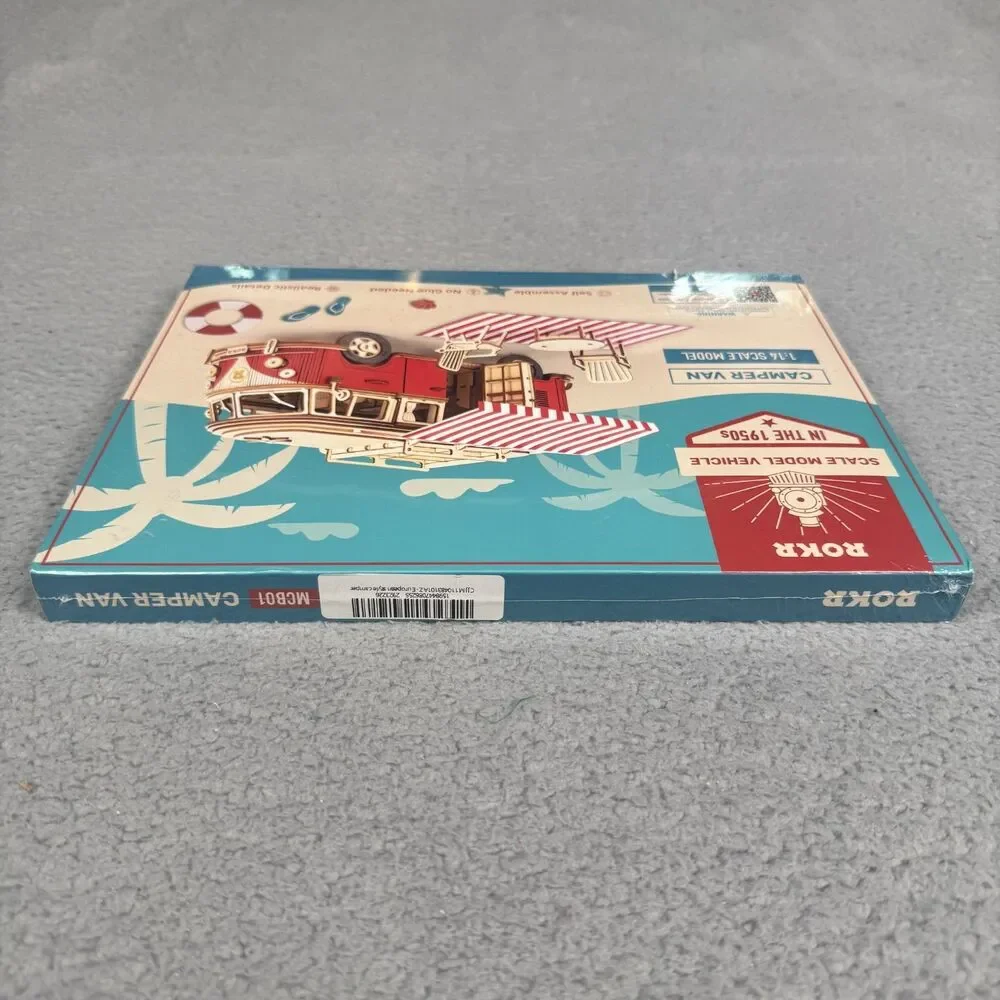 ROKR Camper‎ Van MCB01 Model 1:14 Scale Vehicle Wooden Art Puzzle Kit New Sealed